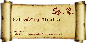 Szilvásy Mirella névjegykártya